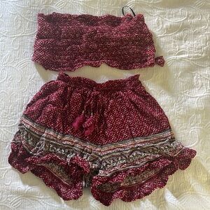 Two piece set- Bandeau and shorts